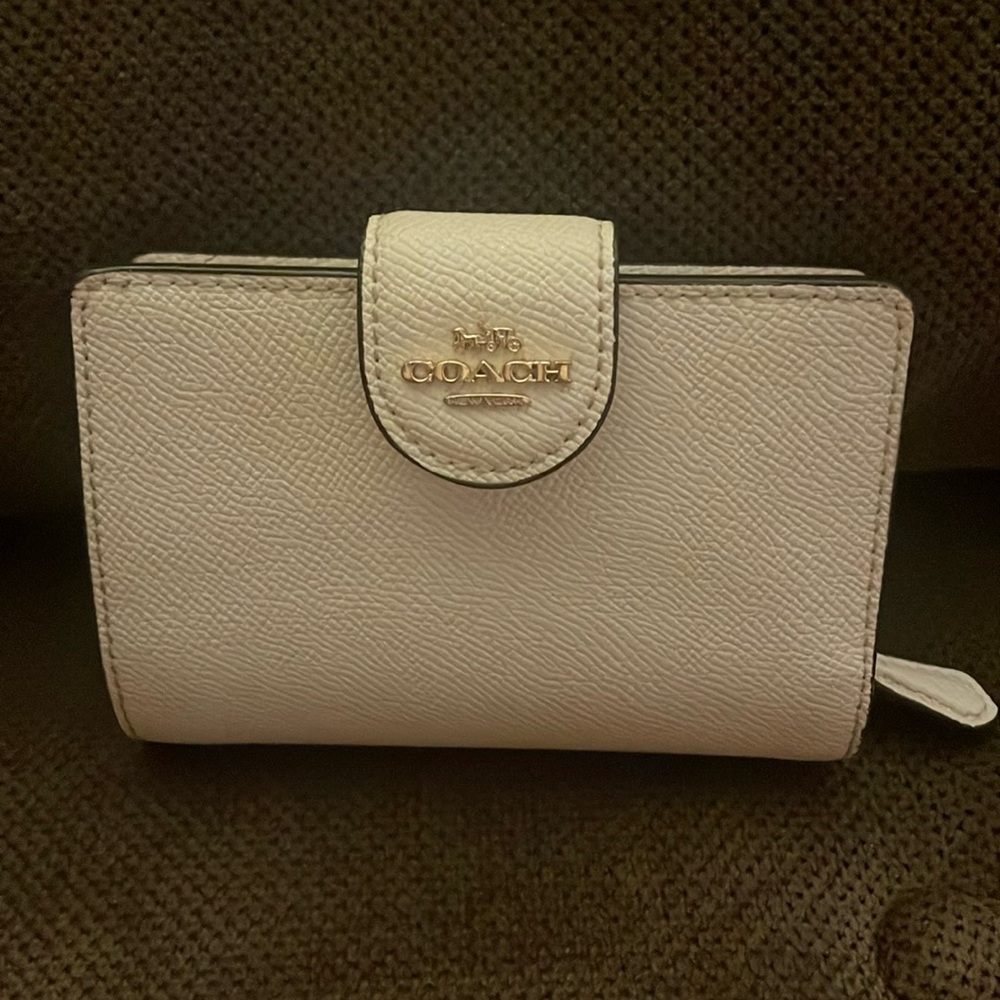 Coach Ivory Textured Wallet
